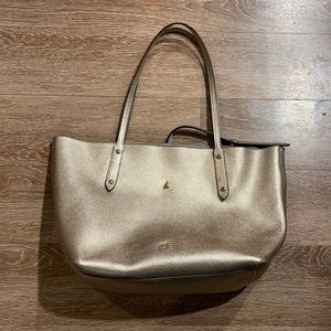 Limited Edition Pebble Leather Gold Market Tote